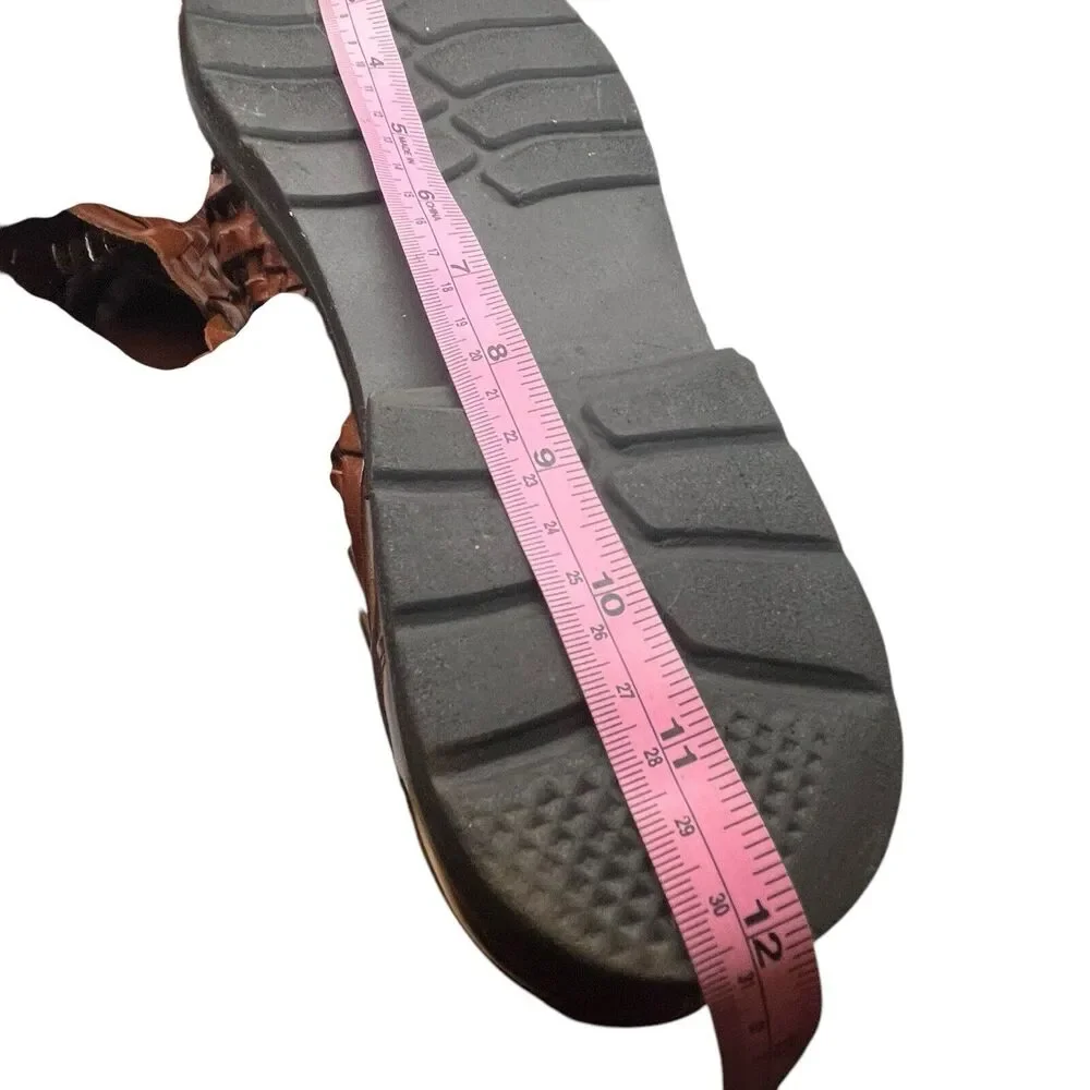 PG Lite by Pepper Gate Fisherman Sandals Mens Size 12 Brown Leather Huaraches